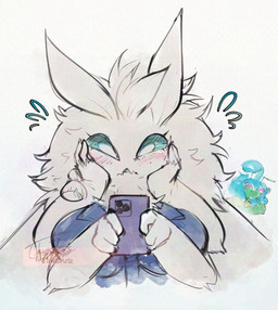 anthro blush breasts clothed clothing duo female front_view gesture hand_gesture simple_background solo_focus thumbs_up topwear white_background white_body thwillartz momo_(thwillartz) arthropod insect lepidopteran moth 2025 hi_res signature