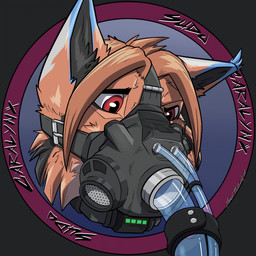 anthro bdsm black_collar black_inner_ear black_markings blue_background blue_ear_tips bondage bound catheter collar dipstick_ears ear_markings facial_markings fur gas_mask gradient_background gradient_eyes hair head_markings looking_down male markings mask medical_instrument multicolored_ears muzzle_(object) muzzled orange_body orange_fur orange_hair pipelining pointy_ears prick_ears red_eyes scientific_instrument simple_background solo tracheal_tube tube kemira sudo_(caralynx) felid feline lynx mammal 1:1 2025 digital_drawing_(artwork) digital_media_(artwork) headshot_portrait hi_res icon portrait signature