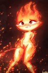 areola bodily_fluids breasts female female_peeing fire flaming_hair genital_fluids genitals lava nipples not_furry nude peeing pseudo_hair pussy solo standing unusual_bodily_fluids urine watersports lumineko disney elemental_(pixar) pixar ember_lumen elemental_creature elemental_humanoid fire_creature fire_humanoid humanoid 2023 2:3 digital_media_(artwork)