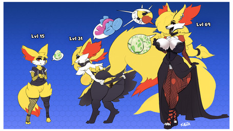 alternative_fashion anthro anthrofied areola armwear asymmetrical_footwear big_breasts big_butt black_areola black_vulva border breasts butt choker clothing curvy_figure dress egg eyeshadow female fishnet_armwear fishnet_clothing fishnet_legwear footwear genitals goth high_heels hoodie huge_breasts impregnation_request interspecies inviting_to_sex jewelry leggings legwear level_progression makeup necklace nipple_slip pokemorph pokephilia presenting presenting_vulva shoes stockings tail text topwear torn_clothing torn_leggings torn_legwear vulva white_border wide_hips sajik nintendo pokemon braixen canid canine delphox fennekin fox generation_6_pokemon mammal pokemon_(species) 16:9 4k absurd_res hi_res widescreen