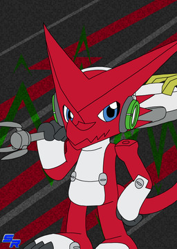 3_fingers anthro black_background blue_eyes claws detailed_background electronics fingers green_background hand_on_hip headgear headphones male microphone multicolored_body red_background red_body simple_background smile solo standing tail ryoosakuling bandai_namco digimon digimon_xros_wars mythology digimon_(species) dragon mythological_creature mythological_scalie reptile scalie shoutmon 2019 absurd_res digital_drawing_(artwork) digital_media_(artwork) hi_res