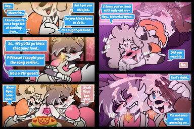 5_panel_comic anal anthro apron blush bodily_fluids clothed clothing crossdressing cum cum_on_face dialogue drugs ejaculation genital_fluids genitals gesture gloves group handjob handwear heart_gesture heart_symbol maid_cafe maid_uniform male male/male male_penetrated male_penetrating male_penetrating_male marijuana omelette penetration penile penis sex smile smoking smoking_marijuana snaggle_tooth speech_bubble tail tail_motion tailwag text trio uniform white_clothing white_gloves white_handwear nami955 maverick_(nami955) oriole_(canaryprimary) canid canine canis dalmatian domestic_cat domestic_dog felid feline felis mammal 3:2 comic english_text hi_res trans_(lore) trans_man_(lore)