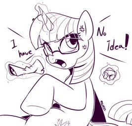 angry female feral hair horn looking_at_viewer magic scroll simple_background solo text unicorn_horn white_background marenlicious friendship_is_magic hasbro my_little_pony mythology twilight_sparkle_(mlp) equid equine mammal mythological_creature mythological_equine unicorn 2019 absurd_res black_and_white english_text hi_res monochrome