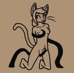 anthro black_tentacles blush blush_lines bodily_fluids breast_squeeze breasts dark_tentacles genital_fluids genitals gynomorph hair intersex looking_at_viewer penis precum small_breasts solo squeezing tail tentacle_between_legs tentacles anonymous_artist domestic_cat felid feline felis mammal 2023 digital_drawing_(artwork) digital_media_(artwork) sketch trans_(lore) trans_woman_(lore)