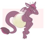 ageplay anthro big_diaper bodily_fluids brown_hair closed_smile clothed clothing diaper genital_fluids hair infantilism looking_at_viewer male membrane_(anatomy) membranous_wings mouth_closed multicolored_hair purple_body purple_hair red_eyes roleplay side_view simple_background smile solo tail tail_tuft topless tuft two_tone_hair unclean_diaper urine used_diaper wearing_diaper wet_diaper white_background wings hardscales mythology dragon mythological_creature mythological_scalie scalie absurd_res hi_res