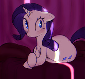 1_horn anticipation bed bedroom blue_eyes blush cutie_mark door eyelashes female feral furniture hooves horn looking_aside lying lying_on_bed mane on_bed open_door solo tail white_body wide_hips minkyew friendship_is_magic hasbro my_little_pony mythology rarity_(mlp) equid equine mammal mythological_creature mythological_equine unicorn digital_media_(artwork) hi_res portrait