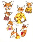 accessory angry anthro blush brush clothing confusion expressions female headband jacket jogging_outfit juice_box looking_at_viewer looking_back mature_anthro mature_female paintbrush smile solo topwear stray-sketches fantastic_mr._fox mrs._felicity_fox canid canine fox mammal red_fox true_fox 2012 expression_sheet hi_res