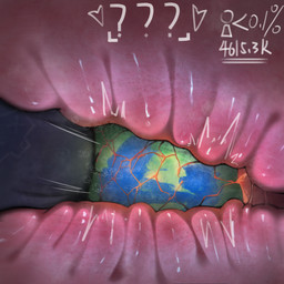 anthro death_count destruction earth female fur genitals giga macro micro musk object_vore planet planet_destruction planet_insertion planet_vore solo unbirthing vaginal vore vulva ti-suger gameoverse glitch_productions kit_bodega felid mammal absurd_res hi_res
