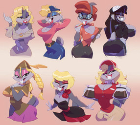 anthro big_breasts big_butt biped blonde_hair bottomwear breasts buckteeth bulge butt clothing crossgender eyes_closed gynomorph hair intersex looking_at_viewer mouth_closed mtg_crossgender mti_crossgender nude one_eye_closed pupils simple_background smile teeth thick_thighs three-quarter_view topwear wink bigdad looney_tunes warner_brothers bugs_bunny marilyn_monroe lagomorph leporid mammal rabbit 2025 hi_res