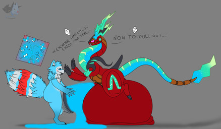 anthro attribute_theft balls balls_expansion big_balls big_penis blue_body blue_cum blue_fur bodily_fluids claws colored_cum cum cum_exchange cum_from_penis cum_in_balls cum_in_penis cum_inside dialogue duo expansion finger_claws fur genital_expansion genital_fluids genitals genitals_shrinking glowing glowing_balls glowing_cum glowing_genitalia grey_background grey_body grey_fur holding_penis huge_balls huge_penis hyper hyper_balls hyper_genitalia hyper_penis impregnation leaking_cum logo long_tail looking_at_another male male/male multicolored_tail open_mouth penetration penile penile_penetration penis penis_in_penis penis_shrinking pregnant pregnant_male purple_sclera red_body red_fur saggy_balls shadow simple_background size_theft sperm_cell_collision spermicidal_takeover tail testicular_pregnancy text toe_claws tongue tongue_out unusual_bodily_fluids unusual_cum unusual_genital_fluids unusual_pregnancy urethral urethral_penetration leskarmory nintendo pokemon future_pokemon generation_9_pokemon legendary_pokemon miraidon paradox_pokemon pokemon_(species) ultimate_mode_miraidon 2026 absurd_res artist_logo english_text hi_res
