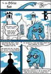 anthro church dialogue eyewear female glasses plant solo text tree dana_simpson rainedog raine_(rainedog) canid canine canis domestic_dog mammal comic english_text