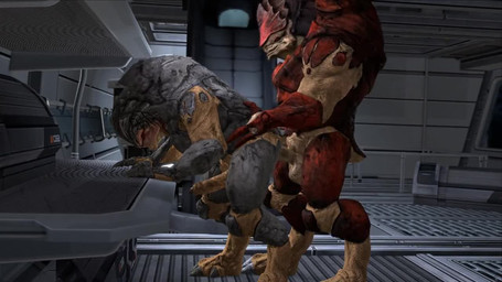 4_balls anal anal_penetration balls big_balls big_penis duo erection foreskin from_behind_position genitals huge_balls huge_penis humanoid_genitalia humanoid_penis intraspecies male male/male male_penetrated male_penetrating male_penetrating_male multi_balls multi_genitalia muscular muscular_male not_furry nude penetration penile penile_penetration penis penis_in_ass sex standing standing_sex cheap-wazoo rooking bioware electronic_arts mass_effect grunt_(mass_effect) urdnot_wrex alien krogan 16:9 3d_(artwork) 3d_animation animated blender_(artwork) digital_media_(artwork) no_sound short_playtime video widescreen