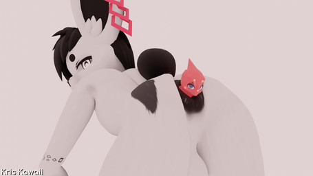 all_fours anal anal_head_gulp anal_vore anthro anus balls black_anus clenching clenching_anus duo fur genitals male male/male micro micro_prey multicolored_body multicolored_fur size_difference vore kris-kawaii animal_crossing nintendo flick_(animal_crossing) x_(kris-kawaii) chameleon lagomorph leporid lizard mammal rabbit reptile scalie 16:9 3d_(artwork) 3d_animation animated digital_media_(artwork) hi_res high_framerate no_sound short_playtime video widescreen