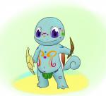 anthro blue_body blue_skin boomerang bottomwear clothing loincloth male markings shell shell-less shield simple_background slightly_chubby solo tribal charmandrigo nintendo pokemon zenakumi generation_1_pokemon pokemon_(species) reptile scalie squirtle