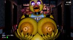 anthro belly bib big_breasts breasts female glowing glowing_eyes hand_on_breast holding_breast looking_at_viewer machine nipples office purple_eyes smile smiling_at_viewer solo yellow_body yellow_skin theant/thedirtyant octal_(modeler) blender_eevee five_nights_at_freddy's scott_cawthon scottgames chica_(fnaf) chica_(octal) animatronic avian bird chicken galliform gallus_(genus) phasianid robot robot_anthro 3d_(artwork) blender_(artwork) digital_media_(artwork) hi_res