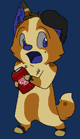 ambiguous_gender anthro beverage beverage_can black_body black_fur blue_eyes blue_inner_ear blue_nose blue_tongue brown_body brown_fur can chibi container digitigrade eyebrows featureless_crotch fur grey_sclera head_tuft holding_beverage holding_can holding_container holding_object inner_ear_fluff nude one_ear_up open_mouth semi-anthro simple_background solo standing surprised tail tan_body tan_fur tongue transparent_background tuft sebdoggo dr_pepper blue_(sebdoggo) canid canine canis domestic_dog herding_dog mammal mixed_breed pastoral_dog welsh_corgi 2012 aliasing alpha_channel digital_drawing_(artwork) digital_media_(artwork) flat_colors full-length_portrait low_res microsoft_paint_(artwork) portrait trans_(lore) trans_man_(lore)