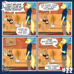 anthro dialogue duo furniture humor imminent_sex male sitting sofa speech_bubble standing text ariesartist ben_(ariesartist) roger_(ariesartist) bird_dog canid canine canis domestic_dog fennec_fox fox hunting_dog labrador mammal retriever true_fox alpha_channel comic english_text hi_res
