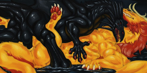 4_eyes anal anal_penetration anus balls black_body claws duo erection feral fur genitals glistening horn latex latex_body male male/male male_penetrated male_penetrating male_penetrating_male membrane_(anatomy) membranous_wings multi_eye nude open_mouth penetration penile penile_penetration penis red_claws sex sharp_teeth tail teeth white_claws wings yellow_body yellow_fur rrraaffh european_mythology mythology dragon eastern_dragon furred_dragon furred_scalie latex_creature mythological_creature mythological_scalie scalie western_dragon hi_res