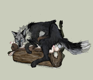 animal_genitalia animal_penis animal_vulva balls bite black_body black_claws black_pawpads blue_eyes bodily_fluids brown_body canine_genitalia canine_penis cervine_genitalia cervine_vulva chest_tuft claws cloven_hooves deer_ears deer_spots dewclaw dewclaw_hooves dipstick_tail dripping duo erection female female_penetrated feral feral_on_feral feral_penetrated feral_penetrating feral_penetrating_feral fur genital_fluids genitals grey_hair hair hooves interspecies knot knotted_penis knotting looking_pleasured lying male male/female male_penetrating male_penetrating_female mane mane_hair markings multicolored_body nature nature_background neck_bite neck_tuft on_back oral pawpads penetration penile penile_penetration penis penis_in_vagina pink_nose predator/prey predator_penetrating_prey sex side_view spots spotted_body spotted_fur tail tail_markings tuft two_tone_body underhoof vaginal vaginal_fluids vaginal_knotting vaginal_penetration vulva whiskers jeffusherb nightdancer_(character) parfait_(nightdancer) canid canine canis deer mammal new_world_deer white-tailed_deer wolf hi_res