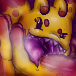 anthro bodily_fluids female mischevious mischievous_smile open_mouth rubbing_hands saliva saliva_on_tongue saliva_string teeth tongue tongue_out silly_roll silly(silly_roll) gastropod hybrid mollusk slug 1:1 meme