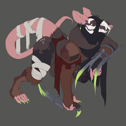 anthro armor balls bandage bent_over big_balls big_penis boots brown_body brown_fur claws clothed clothing dagger digitigrade ear_piercing footwear foreskin fur genitals hood huge_balls huge_penis humanoid_genitalia humanoid_penis male melee_weapon pauldron penis piercing red_eyes shoes simple_background skimpy solo weapon velrizoth warhammer_(franchise) warhammer_fantasy mammal murid murine rat rodent skaven 1:1 2020 hi_res