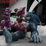 3d_(artwork) anal anal_penetration anthro balls bed being_watched big_balls big_butt big_penis blue_body blue_fur butt camseven chip_(sonic) claws cowgirl_position dark_gaia digital_media_(artwork) erection eulipotyphlan fangs femboy from_front_position fur furniture genitals grey_hair group hair hi_res looking_at_another male male/male male_penetrated male_penetrating male_penetrating_male mammal masturbation muscular narrowed_eyes on_bed on_bottom on_top penetration penis purple_body purple_fur recording red_body red_fur seductive sega sex size_difference sonic_the_hedgehog sonic_the_hedgehog_(series) sonic_the_werehog sonic_unleashed teapot_(body_type) teeth trio unknown_species watermark werecreature wereeulipotyphlan werehog white_hair wide_hips wings