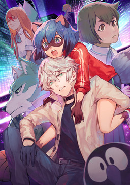 5_fingers alternate_form anthro belt black_hair blue_body blue_eyes blue_fur blue_hair brown_body brown_eyes brown_fur city clothed clothing coat collar female feral fingers fluffy fluffy_tail fur gloves group hair handwear jacket kemono long_hair male pink_hair short_hair tail topwear white_body white_fur white_hair greenwing528 brand_new_animal studio_trigger michiru_kagemori nazuna_hiwatashi shirou_ogami avian canid canine canis human mammal raccoon_dog tanuki wolf 2020 hi_res