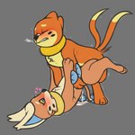 1:1 anthro bodily_fluids buizel cum cum_inside cum_on_ground delcatty duo ejaculation female from_front_position generation_3_pokemon generation_4_pokemon genital_fluids hi_res hybrid hybrid_pokemon kai_(mr.smile) lying male male/female missionary_position mr.smile nintendo on_back pokemon pokemon_(species) sex