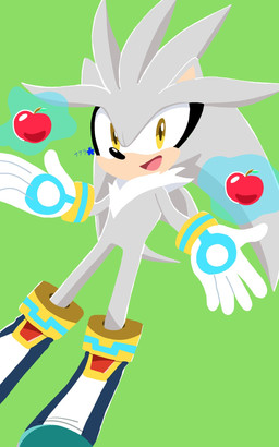 5_fingers anthro apple biped black_nose boots chest_tuft clothing conjoined_eyes fingers food footwear fruit fur gloves green_background grey_body grey_fur handwear looking_at_viewer male open_mouth open_smile plant shoes simple_background smile smiling_at_viewer solo telekinesis toony tuft white_clothing white_gloves white_handwear yellow_eyes sakura_2739 sega sonic_the_hedgehog_(series) silver_the_hedgehog eulipotyphlan european_hedgehog hedgehog mammal 2024 5:8 cel_shading digital_drawing_(artwork) digital_media_(artwork) hi_res lineless shaded signature