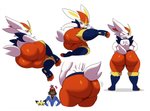 ambiguous_gender anthro big_butt butt clothed clothing dark_body dark_skin feet femboy group heart_symbol huge_butt huge_hips huge_thighs looking_at_viewer looking_back male paws rear_view simple_background solo_focus standing thick_thighs white_background wide_hips sssonic2 nintendo pokemon goth_pichu_(sssonic2) cinderace generation_2_pokemon generation_8_pokemon human lagomorph mammal pichu pokemon_(species) rodent 2019 digital_media_(artwork)