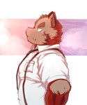 anthro brown_body brown_fur clothing fur kemono male overweight overweight_anthro overweight_male shirt solo topwear bawp knights_college hermann_(knights_college) mammal suid suine sus_(pig) wild_boar 2021 5:6 hi_res