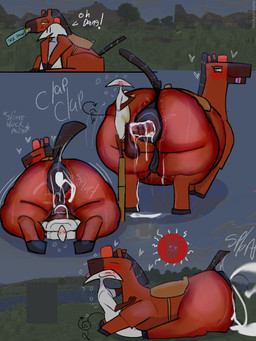 after_sex anal anal_penetration animal_genitalia animal_penis animal_vulva anthro anthro_on_feral anthro_penetrating anthro_penetrating_feral anus bestiality bestiality_impregnation big_penis blush blush_lines bodily_fluids brown_body clothing cowgirl_position cum cum_explosion cum_in_ass cum_in_vagina cum_inside cum_pooling cum_trail eating eating_during_sex eating_food equine_anus equine_genitalia equine_penis equine_vulva female female_penetrated feral feral_penetrated from_front_position gameplay_mechanics genital_fluids genitals hat hat_only headgear headgear_only headwear headwear_only hug huge_penis hugging_another hugging_from_behind hyper hyper_genitalia hyper_penis impregnation larger_penetrated lying_on_ground male male/female male_penetrating male_penetrating_female mostly_nude multicolored_body nude on_bottom on_ground on_top ovum ovum_with_face penetration penis puffy_anus screencap screencap_background sex size_difference sperm_cell standing standing_sex text tongue tongue_out two_tone_body vaginal vaginal_penetration vulva white_body rockpankake microsoft minecraft mojang xbox_game_studios roi_(rockpankake) equid equine horse horse_(minecraft) mammal miteling 2026 3:4 comic digital_media_(artwork) english_text hi_res