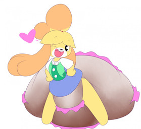 anthro big_diaper black_eyes clothing diaper dress excessive_feces exposed_diaper feces female floppy_ears frilly frilly_diaper fur green_clothing green_dress hands_on_hips heart_symbol huge_diaper hyper hyper_diaper hyper_feces hyper_soiling leaning leaning_forward looking_at_viewer one_eye_closed orange_body orange_fur pooping smile soiled_diaper soiling soiling_diaper solo unclean_diaper used_diaper white_body white_fur wink winking_at_viewer yellow_body yellow_fur sir-dancalot animal_crossing nintendo isabelle_(animal_crossing) canid canine canis domestic_dog mammal shih_tzu toy_dog