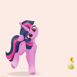 female feral fetlocks flower head_tilt horn plant simple_background solo white_background starburst_uwu friendship_is_magic hasbro my_little_pony mythology twilight_sparkle_(mlp) equid equine mammal mythological_creature mythological_equine unicorn absurd_res hi_res