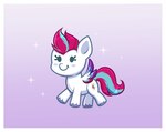 chibi cutie_mark feathers female feral hair multicolored_body multicolored_feathers multicolored_hair multicolored_wings red_hair size_difference smaller_female solo sparkles sparkling_character two_tone_hair wings confetticakez hasbro mlp_g5 my_little_pony mythology zipp_storm_(mlp) equid equine mammal mythological_creature mythological_equine pegasus