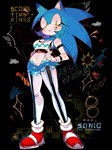 anthro black_background clothing crossgender female grin hand_on_hip legwear mtf_crossgender simple_background smile solo tail thigh_highs usa37107692 sega sonic_the_hedgehog_(series) sonic_the_hedgehog eulipotyphlan hedgehog mammal 2024 character_name hi_res sketch