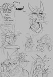 2024 absurd_res activision conditional_dnp cynder dialogue dragon eating eating_food ebonychimera english_text female food hi_res male malefor monochrome mythological_creature mythological_scalie mythology piercing scalie sketch sketch_page spyro_the_dragon taco text