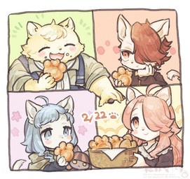 anthro basket blush bread container eating female food group hair hair_over_eye male morbidly_obese morbidly_obese_anthro morbidly_obese_male obese obese_anthro obese_male overweight overweight_anthro overweight_male smile young yukinnko22 cyberconnect2 fuga:_melodies_of_steel little_tail_bronx boron_brioche hanna_fondant kyle_bavarois sheena_falafel abyssinian_cat chartreux domestic_cat felid feline felineko felis mammal russian_blue turkish_angora 2026