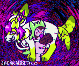age_difference asphyxiation balls bodily_fluids bow_(feature) choking drooling duo erection feral feral_on_feral forced genitals glistening glistening_eyes hazard_symbol male male/male older_male radiation_symbol rape ribbons_(anatomy) saliva sex stitch_(sewing) struggling symbol tail tail_motion tailwag young young_male younger_male jackrabbit_(artist) fakemon movieunleashers nintendo pokemon starters_(movieunleashers) chespin_(starters) fentanyl_(jackrabbit) eeveelution generation_6_pokemon pokemon_(species) sylveon 2026 hi_res