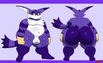 anthro balls belly big_butt big_the_cat butt casual_nudity cherryfox73 domestic_cat felid feline felis flaccid fur genitals hi_res huge_butt looking_at_viewer male mammal navel nude overweight overweight_male penis purple_body purple_fur sega simple_background solo sonic_the_hedgehog_(series) tail thick_thighs wide_hips