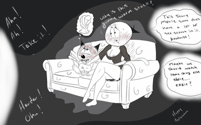 4_fingers accidental_handjob adult_on_young afterimage age_difference anthro anthro_on_anthro areola areola_outline areola_slip asking asking_self bait_and_switch barefoot basket bent_arm bent_legs big_areola big_breasts big_eyes biped bite biting_lip biting_own_lip black_text blush bodily_fluids breasts clothed clothed/nude clothed_anthro clothed_female clothing container crossed_legs dialogue dick_in_a_box drooling duo ears_down ellipsis erect_nipples erection extended_arm eye_roll eyebrows eyelashes fangs feet female fingers freckled_face freckles full-face_blush furniture genitals glans glistening glistening_nose handjob happy_halloween hole_in_box holidays humanoid_genitalia humanoid_hands humanoid_penis ineffective_clothing intraspecies iris jack-o'-lantern larger_female long_eyelashes looking_at_porn looking_pleasured male male/female markings mature_anthro mature_female moan name_drop name_in_dialogue nervous nervous_sweat nightgown nipple_slip nipples nude nude_anthro nude_male oblivious older_female older_on_young on_sofa open_mouth open_smile pawpads penile penis pivoted_ears plantigrade pointy_ears pornography prick_ears puffy_speech_bubble question red_blush round_head saliva self_bite sex shota sitting sitting_on_sofa size_difference smaller_male smile sofa speech_bubble striped_markings striped_tail stripes sweat sweatdrop tail tail_markings tail_motion tailwag talking_to_another talking_to_partner talking_to_self teeth text thick_thighs thin_eyebrows thought_bubble three-quarter_view tongue translucent translucent_clothing translucent_nightgown tricked white_text young young_anthro young_male younger_male sketchnshade halloween the_complex_adventures_of_eddie_puss eddie_puss mother_puss domestic_cat felid feline felis mammal 16:10 2025 black_and_white digital_drawing_(artwork) digital_media_(artwork) english_text monochrome widescreen accidental_incest_(lore) incest_(lore) mother_(lore) mother_and_child_(lore) mother_and_son_(lore) parent_(lore) parent_and_child_(lore) parent_and_son_(lore) son_(lore)