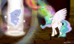 banishment blue_body blue_feathers cutie_mark duo feathered_wings feathers female feral horn magic quadruped tail white_body white_feathers wings unknown_artist friendship_is_magic hasbro my_little_pony mythology princess_celestia_(mlp) princess_luna_(mlp) equid equine mammal mythological_creature mythological_equine winged_unicorn 5:3 sibling_(lore) sister_(lore) sisters_(lore)