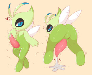 3_fingers antennae_(anatomy) anus aroused back_wings bedroom_eyes big_penis blue_eyes blush bodily_fluids butt cum cum_on_ground cumshot ejaculation erection eye_markings featureless_feet feet fingers flapping_wings flying front_view genital_fluids genitals glistening glistening_genitalia glistening_penis green_body half-closed_eyes hand_on_face hands-free heart_symbol insect_wings inviting_to_sex inviting_viewer looking_at_viewer looking_back looking_back_at_viewer looking_pleasured male markings midair mouth_closed multicolored_body narrowed_eyes nude one_eye_obstructed orgasm penis pink_penis precum presenting presenting_hindquarters presenting_penis question_mark rear_view seductive shaking simple_background solo spontaneous_ejaculation spread_legs spreading sweat tapering_penis throbbing throbbing_penis tremble_spikes trembling trembling_for_pleasure two_tone_body vowelless vowelless_vocalization white_wings wings vinivy nintendo pokemon celebi generation_2_pokemon humanoid legendary_pokemon pokemon_(species) winged_humanoid digital_media_(artwork) hi_res multiple_images