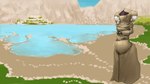 blue_sky breasts clothed clothing desert female fully_clothed grass green_eyes headdress looking_at_viewer lothed niqab oasis outside plant purple_body purple_skin sand sky solo water meandraco alien alien_humanoid humanoid 16:9 hi_res widescreen