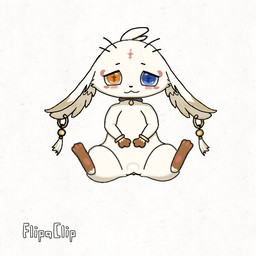 :3 abdominal_bulge biped blinking blush bouncing bracelet collar collar_only curling_toes duo ear_piercing facial_markings feet front_view genitals gloves_(marking) head_markings heterochromia jewelry leg_markings long_ears markings midair nude paws penetration piercing socks_(marking) solo_focus suggestive vaginal vaginal_penetration vulva white_body anonymous_artist kuro_games wuthering_waves abby_(wuthering_waves) unknown_species 1:1 animated digital_media_(artwork) flipaclip_(artwork) full-length_portrait portrait