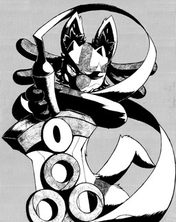 1_eye ambiguous_gender anthro duo holding_melee_weapon holding_object holding_sword holding_weapon inner_ear_fluff looking_at_viewer melee_weapon one_eye_closed sword tail tuft weapon jazzmaster_j nintendo pokemon generation_4_pokemon generation_6_pokemon honedge lucario pokemon_(species) 2026 absurd_res hi_res monochrome traditional_media_(artwork)