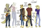 age_difference anthro beard blonde_hair blue_eyes bottomwear cheek_tuft chin_tuft clenched_teeth clothed clothing cowboy cowboy_hat death denim denim_bottomwear denim_clothing digitigrade facial_hair facial_tuft family female finger_gun frown fur gesture gloves goatee green_eyes grey_hair group growling gun hair hand_gesture handwear hat headgear headwear high_waisted_bottomwear holding_object holding_weapon jacket jeans lineup male markings mature_female mature_male one_eye_closed pants paws ponytail ranged_weapon shirt shotgun size_difference smile stated_sexuality t-shirt tall tan_body tan_fur tan_markings teeth text topwear tuft weapon wink yellow_body yellow_fur zer0rebel4 benjamin_(zer0rebel4) dmitri_(zer0rebel4) marcus_(zer0rebel4) payge_(zer0rebel4) stanley_(zer0rebel4) bird_dog canid canine canis domestic_dog golden_retriever great_dane hunting_dog mammal mastiff mixed_breed molosser retriever 2022 absurd_res digital_drawing_(artwork) digital_media_(artwork) english_text hi_res brother_(lore) brother_and_sister_(lore) brothers_(lore) sibling_(lore) sister_(lore)