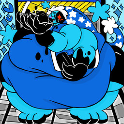 bright_colors claws heart_symbol male obese overweight overweight_male paws star toony bismuth123 blushcrunch_studio dandy's_world roblox astro_novalite humanoid 1:1 2026 digital_media_(artwork) hi_res