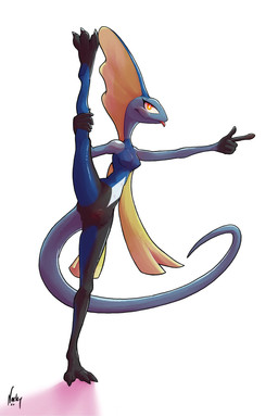 anthro anus blush breasts claws contiguous_snout eyelashes featureless_breasts female flexible genitals gesture half-closed_eyes hand_gesture leg_grab long_eyelashes narrowed_eyes nude on_one_leg one_leg_up pointing raised_leg red_eyes simple_background skinny smile solo splits spread_legs spreading standing tongue tongue_out vertical_splits vulva white_background narley nintendo pokemon generation_8_pokemon inteleon pokemon_(species) 2020 hi_res