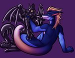 anthro cuddling hug latex melting resin snug tail naughtygryph mythology teryx teryx_commodore dragon goo_creature mythological_creature mythological_scalie scalie drake_(disambiguation) hi_res